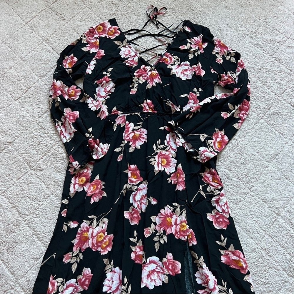 Forever 21 Floral Midi Dress Preppy Minimalist Cottage Homecoming Wedding Sz 1X